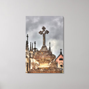 Toile Croix de cimetière en gros plan, Portugal
