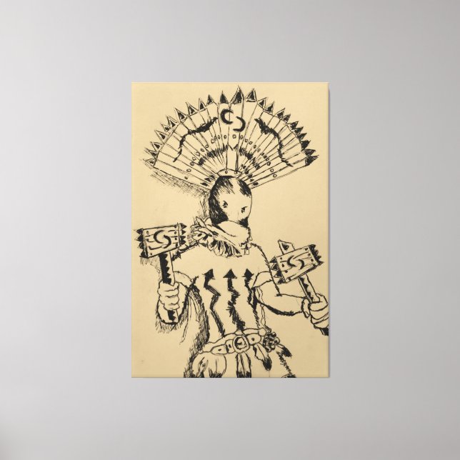 Toile Croquis d'Apache Crown Dancer (Recto)