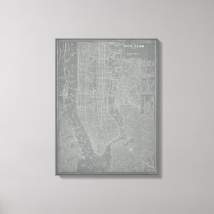 Toile Croquis de carte de New York City
