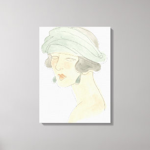 Toile Croquis de mode d'aileron - portrait