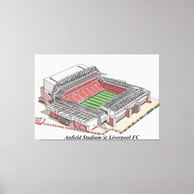 Toile Croquis du stade Anfield du Liverpool FC (Recto)