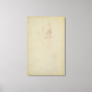 Toile Croquis d'une tête mâle et de deux jambes