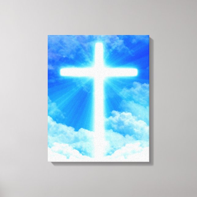 Toile Cross of Light Jesus Christ Customizable Christian (Recto)