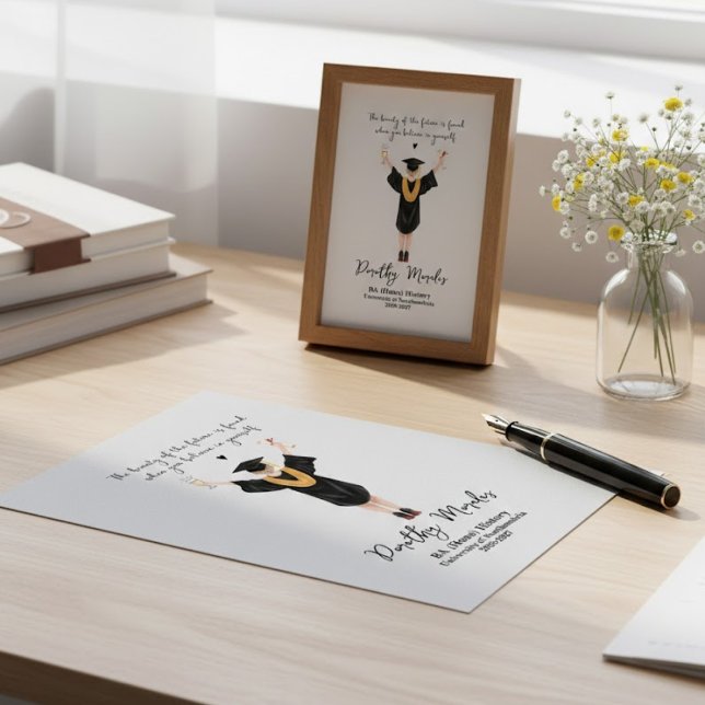 Toile Croyez en Votre Diplôme de Promotion Nom Conceptio (Créateur téléchargé)