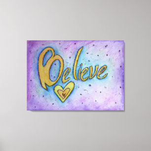 Toile Croyez Inspirational Word Peinture Canvas Art