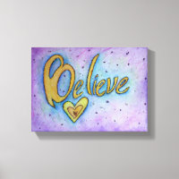 Croyez Inspirational Word Peinture Canvas Art