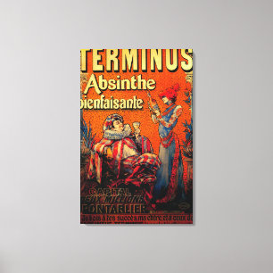 Toile Cru PosterEurope d'absinthe de terminus