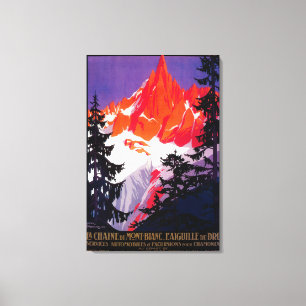 Toile Cru PosterEurope de Chaine De Mont Blanc de La
