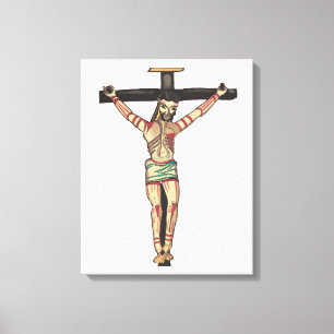 Toile Crucifixion Jésus Christ Croix Aquarelle art