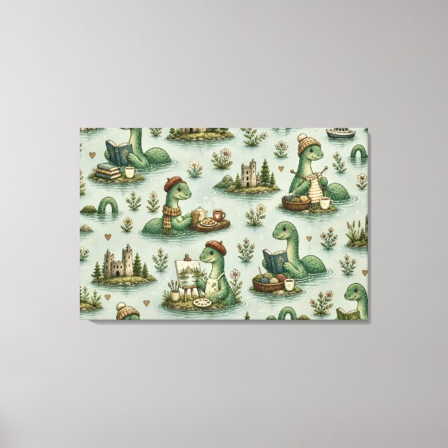 Toile Cryptides confortables Nessie Monstre du Loch Ness (Recto)