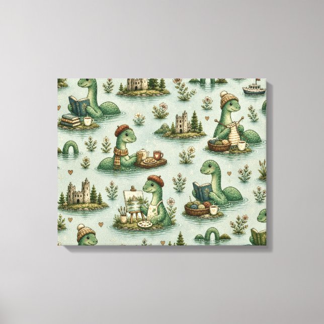 Toile Cryptides confortables Nessie Monstre du Loch Ness (Recto)
