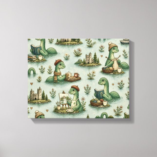 Toile Cryptides confortables Nessie Monstre du Loch Ness (Recto)