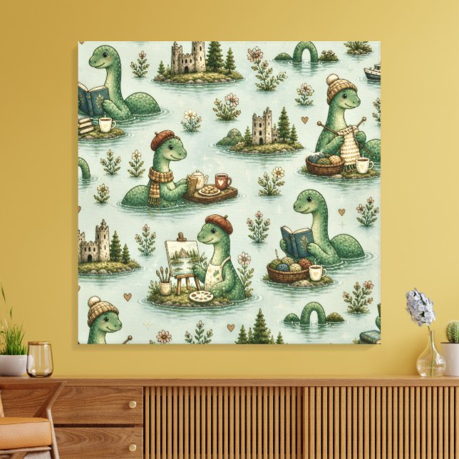 Toile Cryptides confortables Nessie Monstre du Loch Ness (Insitu(Salon))