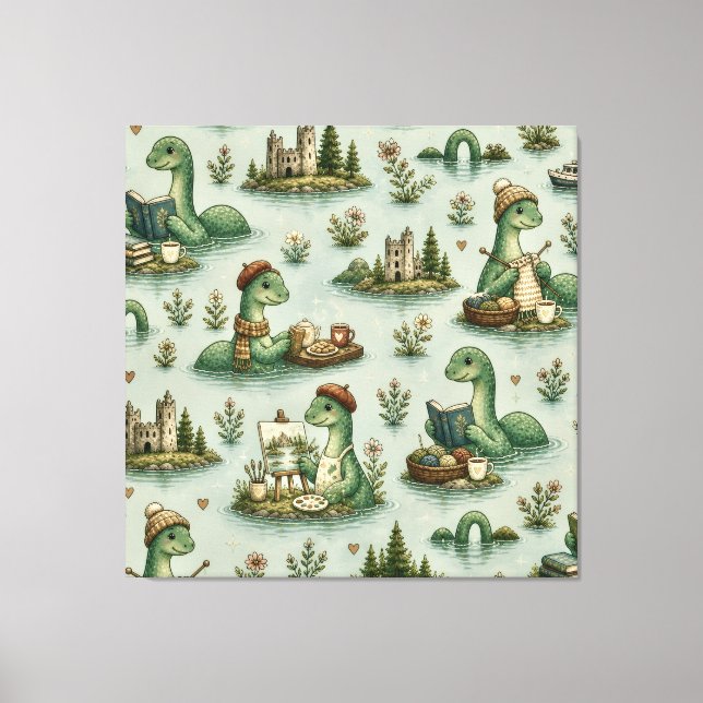 Toile Cryptides confortables Nessie Monstre du Loch Ness (Recto)