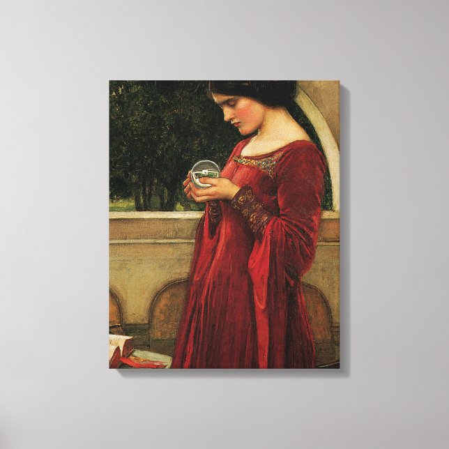 Toile Crystal Ball Woman Waterhouse Peinture (Recto)