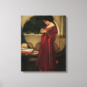 Toile Crystal Ball Woman Waterhouse Peinture