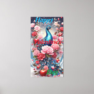 Toile Crystal Blooms Wonderland : Peacock Canvas Art