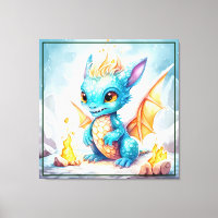 Crystalized Cute Baby Dragon Bleu Bleu Bébé