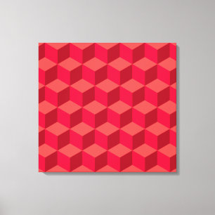 Toile Cubes rouges
