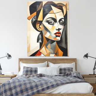 Toile Cubisme Abstrait Portrait Picasso Inspiré Femme