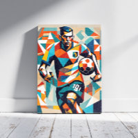 Cubisme du joueur de footballCanvas Imprimer