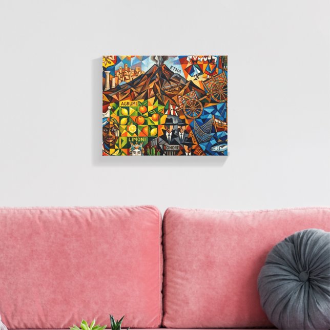 Toile Cubisme sicilien : L'Âme de mille visages (Insitu(Salon))