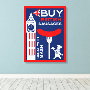 Toile Cuisine Britannique Saucisses Et Purée
