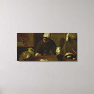 Toile Cuisine domestique avec la soupe à Emmaus, c.1618