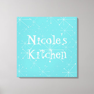 Toile Cuisine les années 50 Retro Personnalisée Décor du