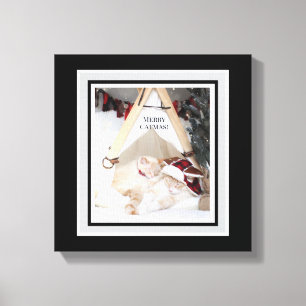 Toile Cuite Kitties Joyeux Catmas Canvas de Noël