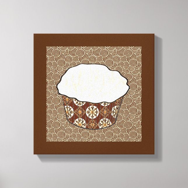 Toile Cupcake à la noix de coco, Arrière - plan japonais (Recto)