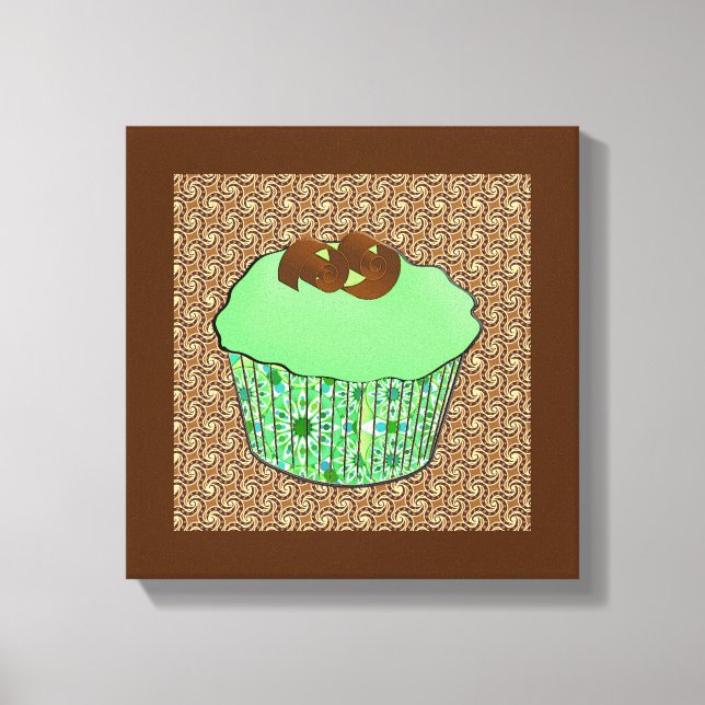 Toile Cupcake au chocolat congelé à la menthe, Arrière - (Recto)