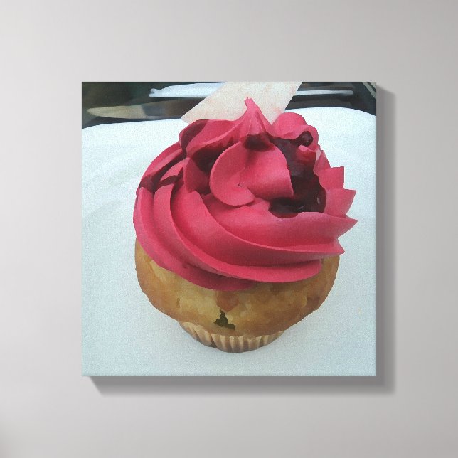 Toile Cupcake rose chaud (Recto)