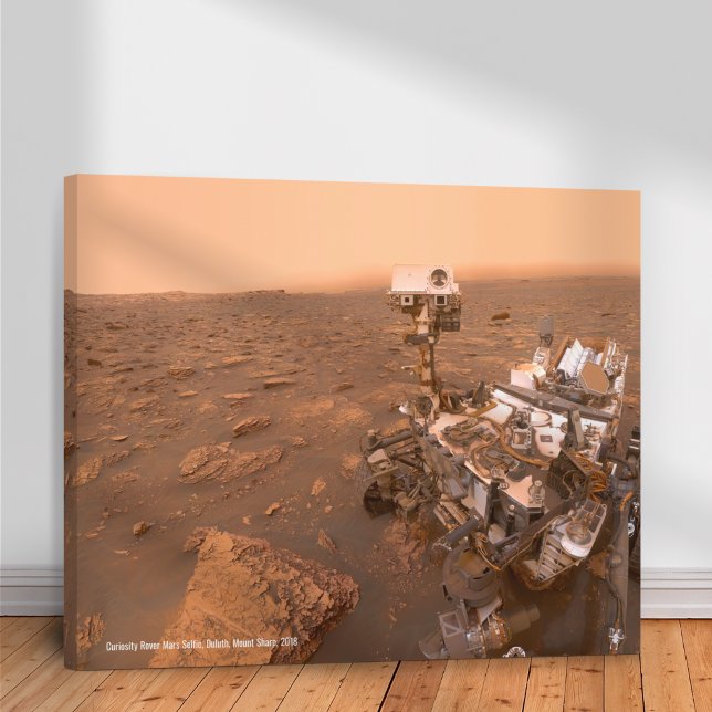 Toile Curiosity Rover Mars Dusty Selfie au Mont Sharp (Créateur téléchargé)