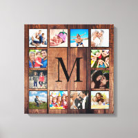 Custom Family Photo Collage Reclaimed Wood