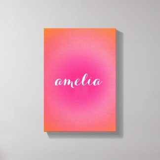 Toile Custom Name Wall Art – Bold Serif Monogram 