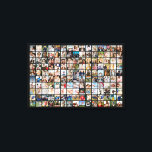 Toile Custom Photo Collage 150 Pictures Grid<br><div class="desc">Turn your favorite photos into a stunning piece of wall art. This custom photo collage poster is the perfect way to tell your story, capturing a lifetime of memories in one beautiful display. With 100% personalization, you can easily upload your own photos and customize the text, fonts, and colors to...</div>