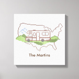 Toile Customisez votre voyage routier USA Canvas Imprime