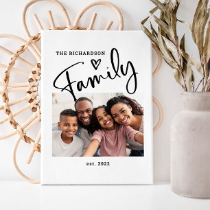 Toile Cute and Modern Family Photo   Black and White