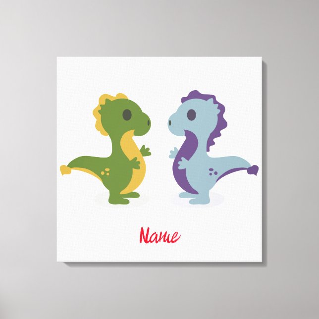 Toile Cute Dinosaur Paire Thunder_Cove (Recto)