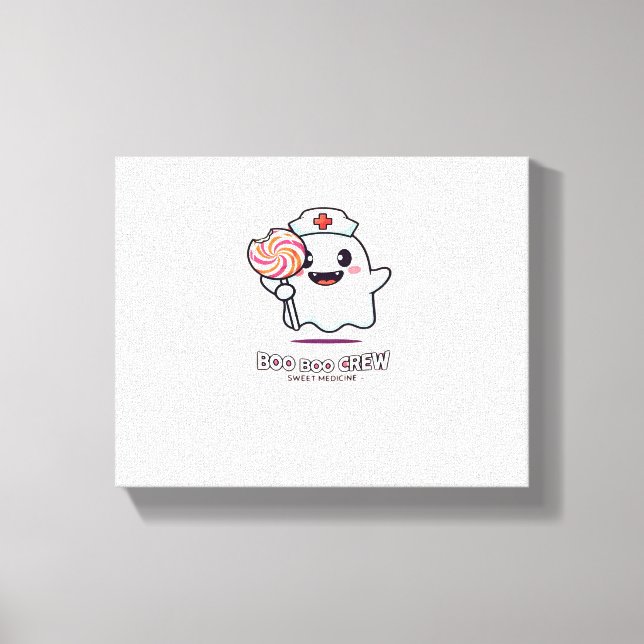 Toile Cute Ghost Nurse Boo Boo Crew Halloween classique  (Recto)