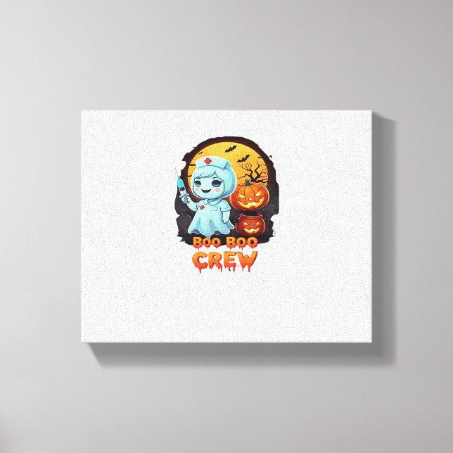 Toile Cute Ghost Nurse - Boo Boo Crew Halloween Fun Clas (Recto)