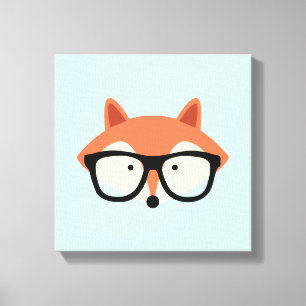 Toile Cute Hipster Red Fox