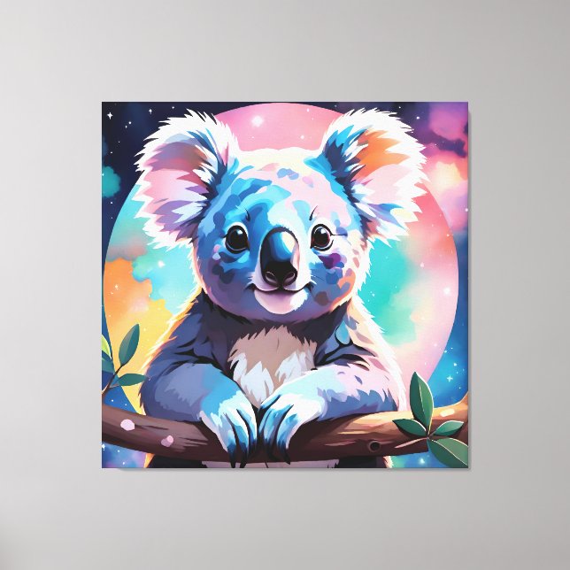 Toile Cute illustration of a koala (Recto)