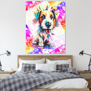 Toile Cute Jack Russell Terrier - Coloré Terrier