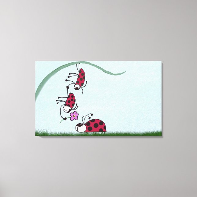 Toile Cute Ladybug Professant Sa Peinture D'Amour (Recto)