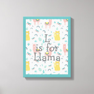 Toile Cute Llama Baby Nursery Décor