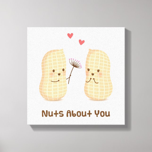 Toile Cute Peanuts Nuts Sur Vous Pun Amour Humour (Recto)