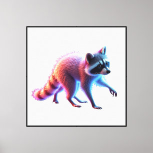 Toile Cute Raccoon Art
