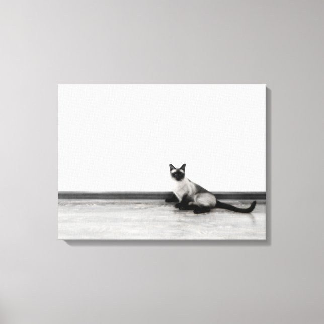 Toile CUTE Siamese Portrait de chat (Recto)